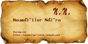Neumüller Nóra névjegykártya