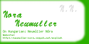 nora neumuller business card